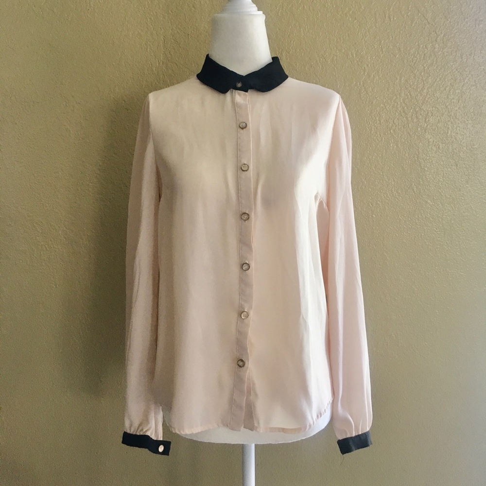 Forever 21 black/cream button down shirt